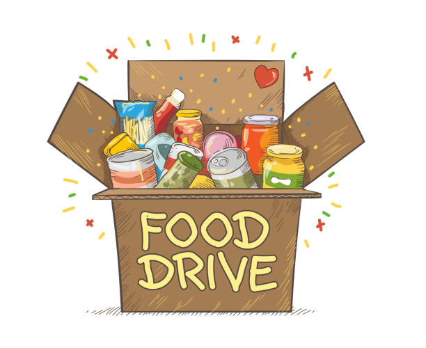Food+Drive+charity+movement+symbol+vector+illustration